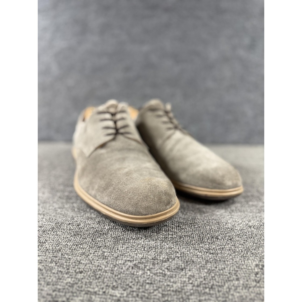 Amberjack Shoes Mens 11.5 Gray Suede Derby Dress Comfort Casual Lace Up